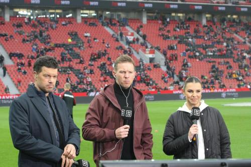 Michael Ballack, Julian Nagelsmann und Laura Wontorra - © Sportfoto-Sale (MK)