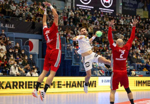 Deutschland vs. Ungarn, Testspiel, Laenderspiel, Handball, 19.03.2022